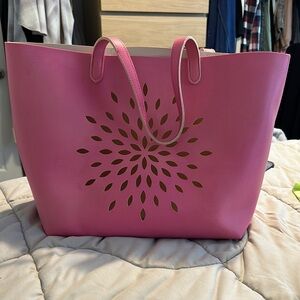 Pink Tote Bag with Cutout Design